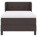 vidaXL Boxrugós ágy fejtámlával Sötét Barna 90 x 190 cm szövet