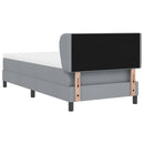 vidaXL Boxrugós ágy matracmal Világosszürke 90 x 200 cm szövet