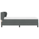 vidaXL Boxrugós ágy matracmal Sötétszürke 90 x 200 cm szövet