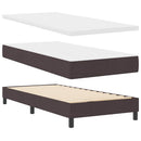 vidaXL Boxrugós ágy fejtámlával Sötét Barna 100 x 200 cm szövet