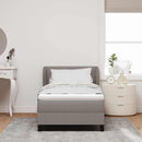 vidaXL Boxrugós ágy fejtámlával Tópszínű 100 x 200 cm szövet