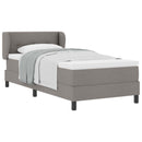 vidaXL Boxrugós ágy fejtámlával Tópszínű 100 x 200 cm szövet