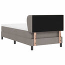 vidaXL Boxrugós ágy fejtámlával Tópszínű 100 x 200 cm szövet