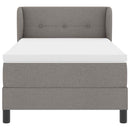 vidaXL Boxrugós ágy fejtámlával Tópszínű 100 x 200 cm szövet