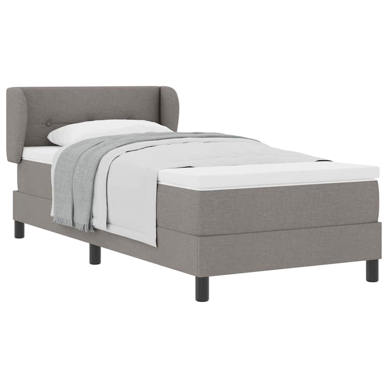 vidaXL Boxspring ágy matraccal matracmal Tópszínű 100 x 200 cm szövet