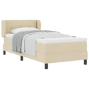 vidaXL Boxrugós ágy fejtámlával Krém 100 x 200 cm szövet
