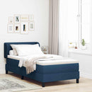 vidaXL Boxrugós ágy matracmal fejtámlával Kék 100 x 200 cm szövet