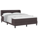 vidaXL Boxrugós ágy matracmal Sötét Barna 140 x 190 cm szövet