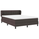 vidaXL Boxrugós ágy matracmal Sötét Barna 140 x 190 cm szövet