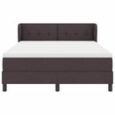 vidaXL Boxrugós ágy matracmal Sötét Barna 140 x 190 cm szövet