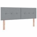 vidaXL Boxrugós ágy fejtámlával Világosszürke 160 x 200 cm szövet