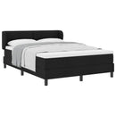 vidaXL Boxrugós ágy matracmal fejtámlával Fekete 160 x 200 cm szövet