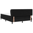 vidaXL Boxrugós ágy matracmal fejtámlával Fekete 160 x 200 cm szövet