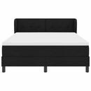 vidaXL Boxrugós ágy matracmal fejtámlával Fekete 160 x 200 cm szövet