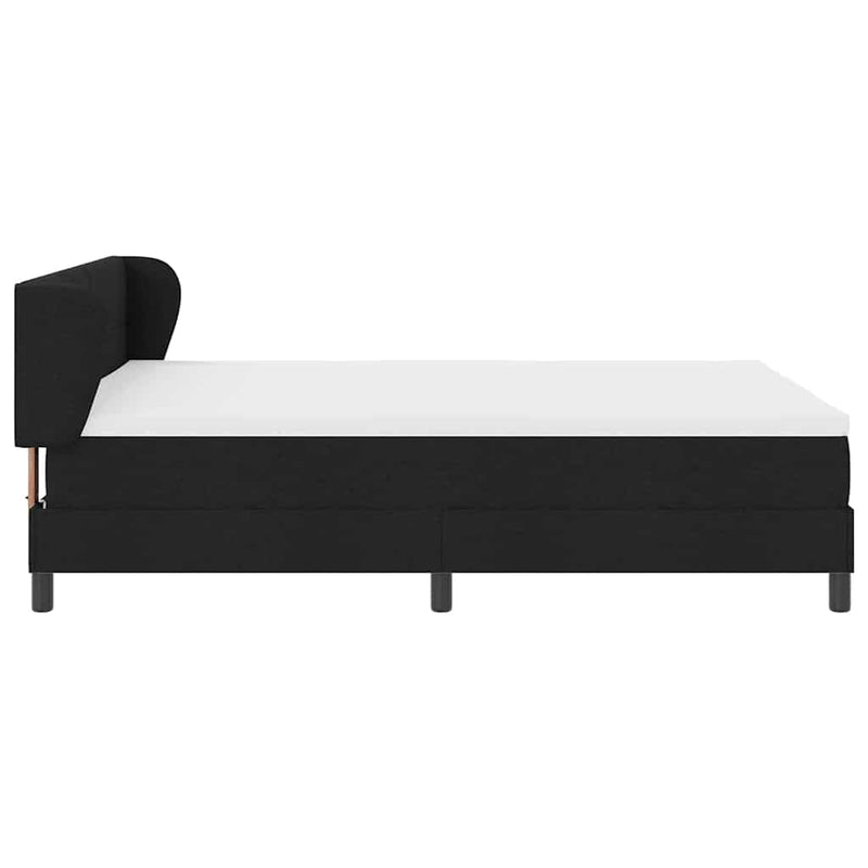 vidaXL Boxspring ágy matraccal matracmal Fekete 160 x 200 cm szövet