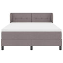 vidaXL Boxrugós ágy fejtámlával Tópszínű 160 x 200 cm szövet