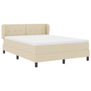vidaXL Boxrugós ágy fejtámlával Krém 160 x 200 cm szövet