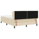 vidaXL Boxrugós ágy fejtámlával Krém 160 x 200 cm szövet