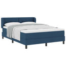 vidaXL Boxrugós ágy matracmal fejtámlával Kék 160 x 200 cm szövet