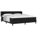 vidaXL Boxrugós ágy matracmal fejtámlával Fekete 180 x 200 cm szövet