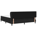 vidaXL Boxrugós ágy matracmal fejtámlával Fekete 180 x 200 cm szövet