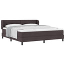 vidaXL Boxrugós ágy matracmal Sötét Barna 180 x 200 cm szövet