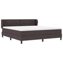 vidaXL Boxrugós ágy matracmal Sötét Barna 180 x 200 cm szövet