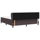vidaXL Boxrugós ágy matracmal Sötét Barna 180 x 200 cm szövet