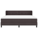 vidaXL Boxrugós ágy matracmal Sötét Barna 180 x 200 cm szövet