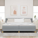 vidaXL Boxspring ágy matraccal Világosszürke 200 x 200 cm szövet