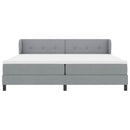 vidaXL Boxspring ágy matraccal Világosszürke 200 x 200 cm szövet
