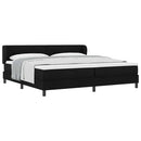 vidaXL Boxspring ágy matraccal matracmal Fekete 200 x 200 cm szövet