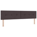 vidaXL Boxrugós ágy fejtámlával Sötét Barna 200 x 200 cm szövet