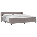 vidaXL Boxrugós ágy fejtámlával Tópszínű 200 x 200 cm szövet