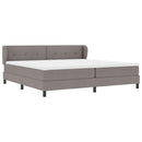 vidaXL Boxrugós ágy fejtámlával Tópszínű 200 x 200 cm szövet
