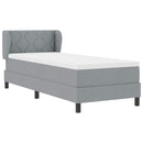 vidaXL Boxspring ágy matraccal Világosszürke 80 x 200 cm szövet