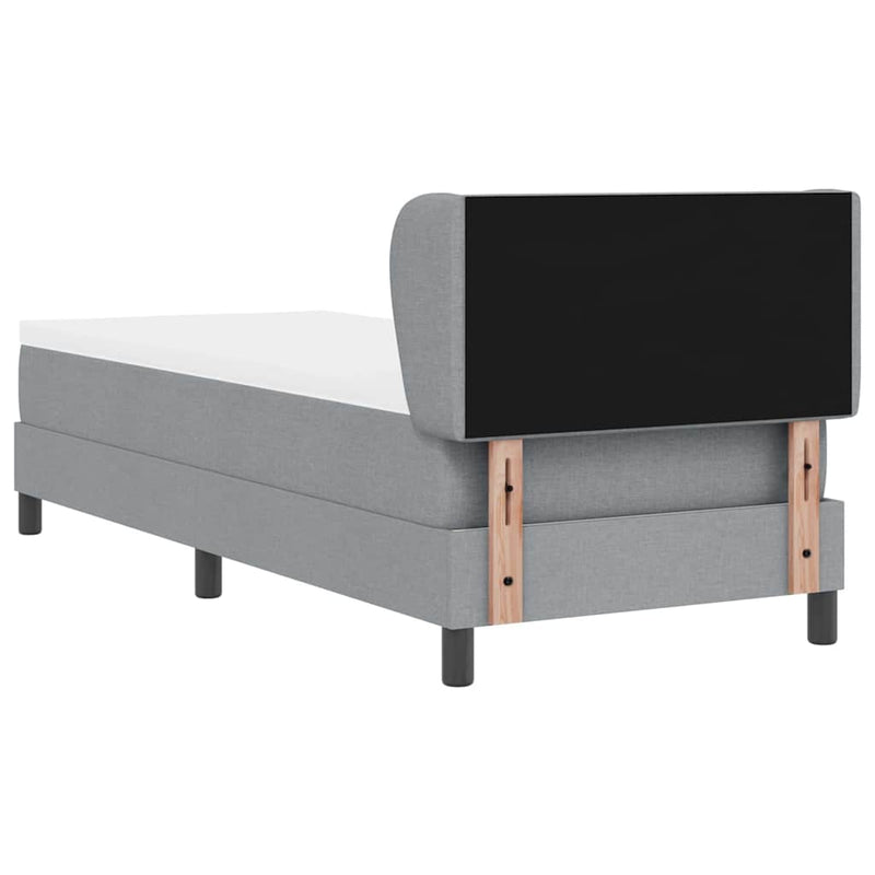 vidaXL Boxspring ágy matraccal Világosszürke 80 x 200 cm szövet
