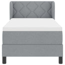 vidaXL Boxspring ágy matraccal Világosszürke 80 x 200 cm szövet