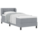 vidaXL Boxspring ágy matraccal Világosszürke 80 x 200 cm szövet