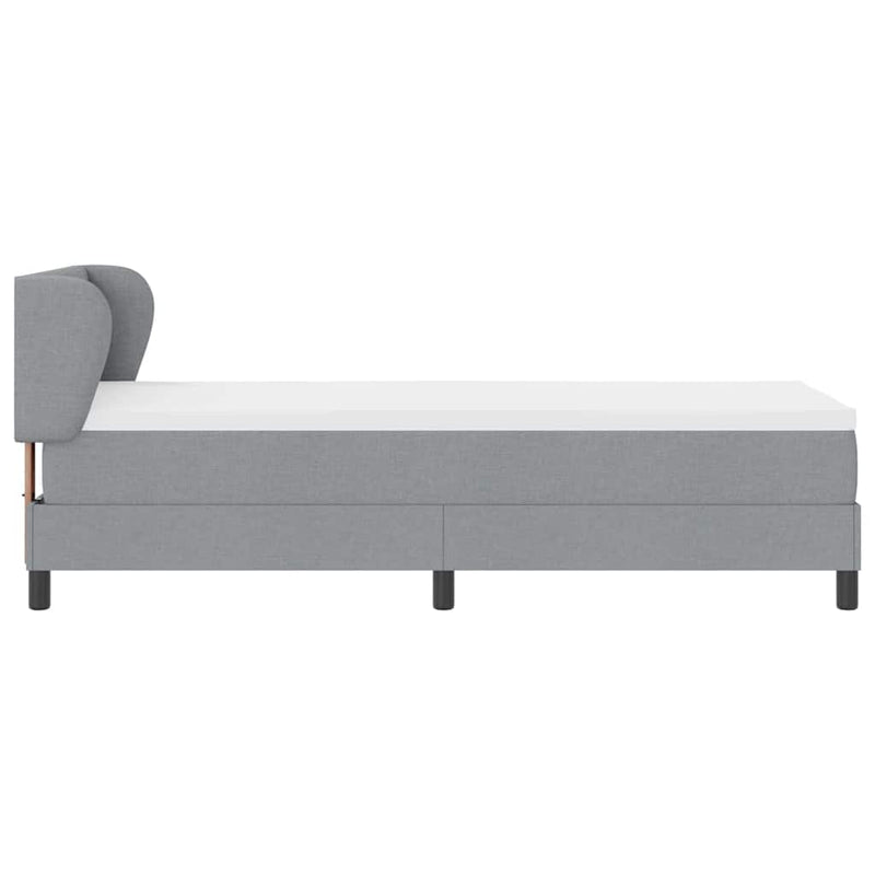 vidaXL Boxspring ágy matraccal Világosszürke 80 x 200 cm szövet