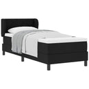 vidaXL Boxrugós ágy fejtámlával Fekete 80 x 200 cm szövet