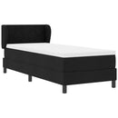 vidaXL Boxspring ágy matraccal matracmal Fekete 80 x 200 cm szövet