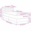 vidaXL Boxspring ágy matraccal matracmal Fekete 80 x 200 cm szövet