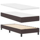 vidaXL Boxrugós ágy fejtámlával Sötét Barna 80 x 200 cm szövet