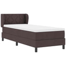 vidaXL Boxrugós ágy fejtámlával Sötét Barna 80 x 200 cm szövet