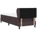 vidaXL Boxrugós ágy fejtámlával Sötét Barna 80 x 200 cm szövet