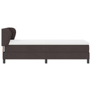 vidaXL Boxrugós ágy fejtámlával Sötét Barna 80 x 200 cm szövet