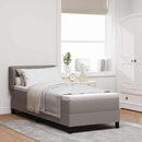 vidaXL Boxspring ágy matraccal matracmal Tópszínű 80 x 200 cm szövet