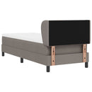 vidaXL Boxrugós ágy fejtámlával Tópszínű 80 x 200 cm szövet
