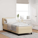vidaXL Boxspring ágy matraccal matracmal Krém 80 x 200 cm szövet